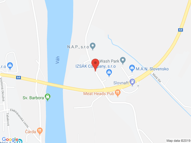 Google map: Novozámocká 4894,Komárno